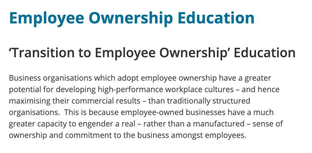 Employee Ownership Education Employee Ownership Australia